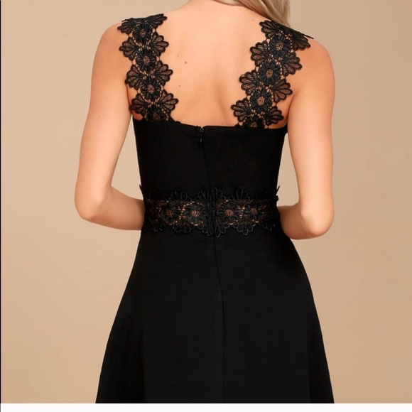 Lulu’s Black Lace Dress S - Picture 3 of 10